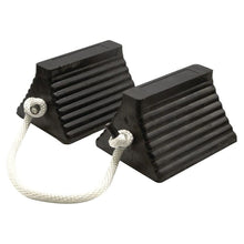 Load image into Gallery viewer, General-Purpose Rubber Wheel Chocks with Cored Bottom, Pair, Trucks &amp; Trailers — image 3 of 4