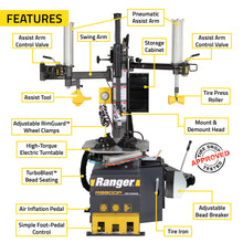 Load image into Gallery viewer, Ranger R980DP-L Dual-Assist Tire Changer and DST2420X Wheel Balancer Package (5140316)