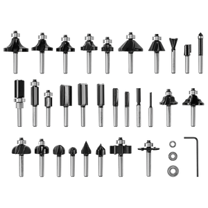 Bosch 30 pc. Carbide-Tipped Wood Router Bit Set