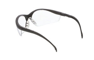 MCR Safety KD110AF Klondike Safety Glasses with Black Matte Frame and Clear Anti-Fog Lens - 1/EA