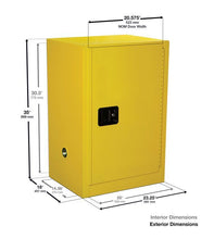 Load image into Gallery viewer, Sure-Grip® EX Compac 12-gal.capacity Flammable Cabinet w/ 1 Shelf &amp; 1 Self Close Door - Gray