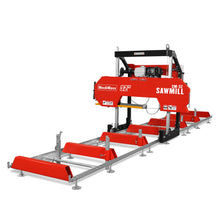 Load image into Gallery viewer, MechMaxx 32" Portable Sawmill (5 x Blades Included), HONDA GX390 389cc E-Start Gasoline Engine, 26.5" Board Width, 20' Track Length (13' Track Length + 6.4' Track Extension Included), SM-32