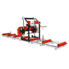 Load image into Gallery viewer, MechMaxx 32" Portable Sawmill (5 x Blades Included), HONDA GX390 389cc E-Start Gasoline Engine, 26.5" Board Width, 20' Track Length (13' Track Length + 6.4' Track Extension Included), SM-32