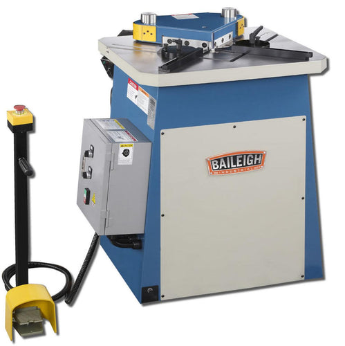 Baileigh Industrial - 220V 60 Hz 3Phase 9 Gauge Hydraulic Fixed Angle Sheet Metal Notcher