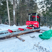 Load image into Gallery viewer, MechMaxx 32" Portable Sawmill, 420cc 15HP E-Start Gasoline Engine, 26.5" Board Width, 13' Track Length, SM-32