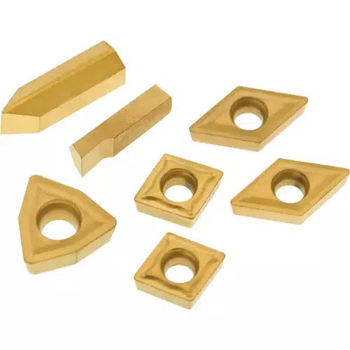 Grizzly T23904 - P10 TiN Insert Set (7) for T10294 - Machined Steel