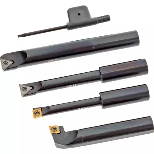 Grizzly T25801 - Axial and Radial Boring Bar Set with Inserts, 4 Pc.