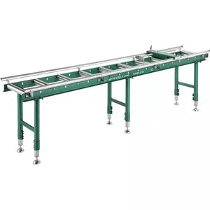 Grizzly T28174 - 14" x 118" Heavy-Duty Roller Table with Work Stop