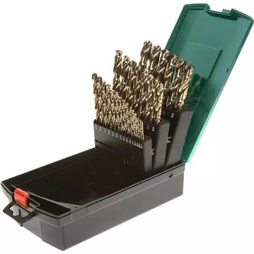 Grizzly PRO T30017 - 29 Pc. M35 HSS Cobalt Drill Bit Set