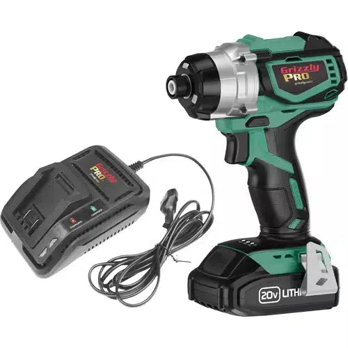Grizzly PRO T30291X1 - 20V Impact Driver Kit with Li-Ion Battery & Charger