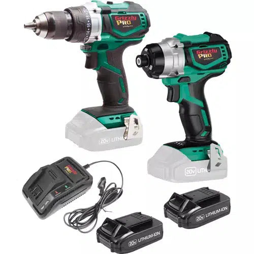 Grizzly PRO T30306 - 20V 2-Tool Drill Kit