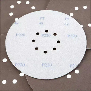 Grizzly T30679 - 8-7/8" A/O Drywall Sanding Disc, 220 Grit H&L 8 Hole, 5 pk.