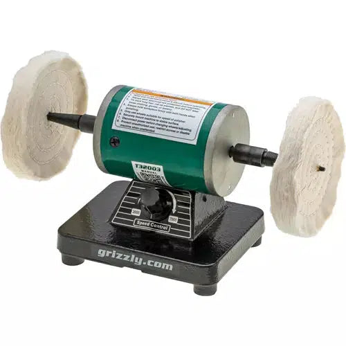 Grizzly T32003 - 1/4 HP Variable-Speed Mini Benchtop Polisher