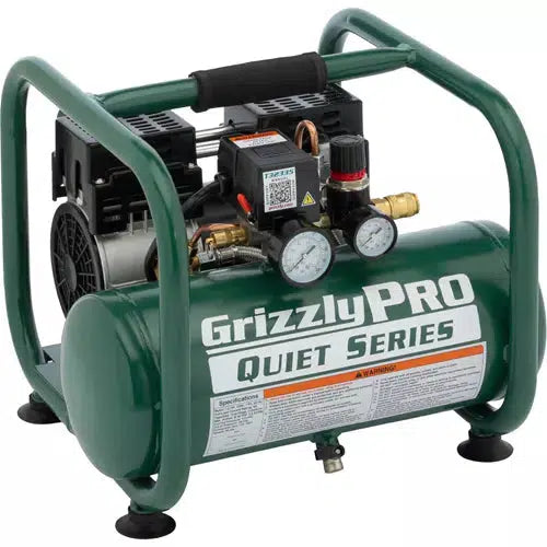 Grizzly PRO T32335 - 2-Gallon Oil-Free Quiet Series Air Compressor