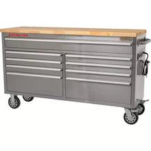 Load image into Gallery viewer, Grizzly T33255 - 61&quot; 9 Drawer Stainless Steel Tool Chest