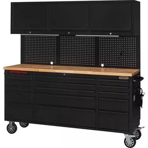 Grizzly T33276 - 72" 15 Drawer & Upper Cabinet Tool Chest