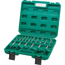 Load image into Gallery viewer, Grizzly PRO T33696 - Tungsten Carbide Hex Shank Forstner Bit Set, 16 Pc. 1/4&quot; - 2-1/8&quot;