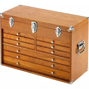 Grizzly T33819 - 23" 9-Drawer Red Oak Tool Chest