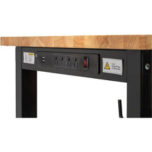 Load image into Gallery viewer, 6' Adjustable Heavy-Duty Workbench with Outlets