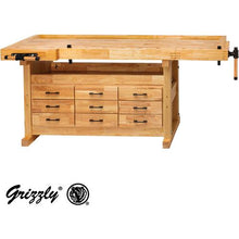 Load image into Gallery viewer, 80" 9-Drawer Euro-Style Butcher Block Workbench