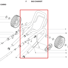 Load image into Gallery viewer, Titan 558463 Cart weldment — item 9 on the Titan Impact 640 parts diagram