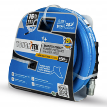 Load image into Gallery viewer, Tough-Tek Rubber Pressure Washing Hose 1/2" X 15'-Blue