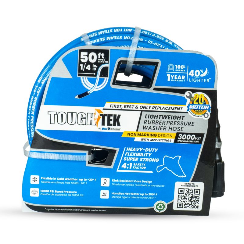 Tough-Tek Rubber Pressure Washing Hose 1/4