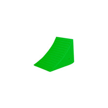 Load image into Gallery viewer, Heavy Duty Wheel Chock, SafeRay™ Hi-Viz Green Urethane, for Vehicles up to 245,000 Lbs. — image 2 of 2