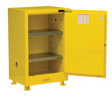 Load image into Gallery viewer, 12 Gallon, 2 Shelves, 1 Door, Self-Close, US Navy Flammable Cabinet, Yellow – 8912207