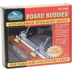 Board Buddies W1104 - Anti-Kickback Hold-Down Devices For Table Saws - Yellow