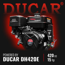 Load image into Gallery viewer, MechMaxx 5 inch E-start DUCAR 420cc 15hp Gasoline Engine Powered Drum Wood Chipper with Towbar, PGS1500
