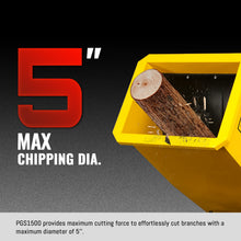 Load image into Gallery viewer, MechMaxx 5 inch E-start DUCAR 420cc 15hp Gasoline Engine Powered Drum Wood Chipper with Towbar, PGS1500