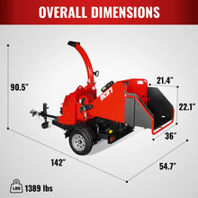 Load image into Gallery viewer, MechMaxx 25hp 750cc Twin Cylinder ZONSEN Petrol Engine 7" Hydraulic Feeding Commerical Wood Chipper, DCH7
