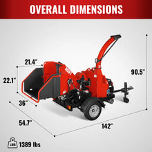 Load image into Gallery viewer, MechMaxx HONDA GX690 22HP 688cc Twin Cylinder Gasoline Engine Powered 7" Hydraulic Feeding Commerical Wood Chipper, DCH7