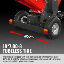Load image into Gallery viewer, MechMaxx 8 inch HONDA E-Start 688cc 22hp Gas Powered 4 - Wheel Drum Wood Chipper with Taillight, B200