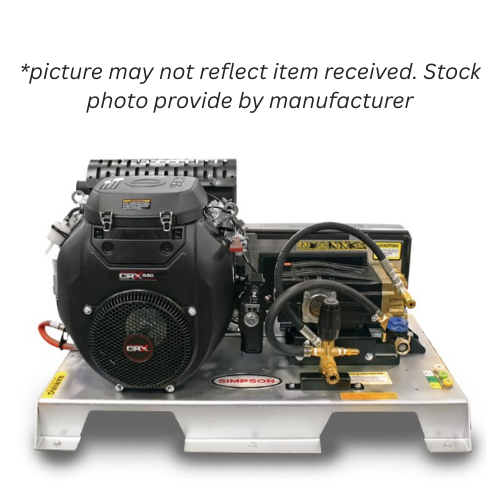 Simpson MTM3050141E 3000 PSI 5.0 GPM Belt Drive Skid Pressure Washer CRX® 420 Electric Start, UDOR® Pump, Stainless Steel Base