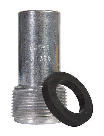 Clemco CJD Tungsten Carbide Lined Short Venturi Style 1 ¼” Thread 1 inch Entry Metal Jacketed Sandblast Nozzle