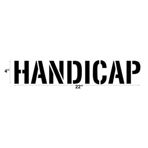 NEWSTRIPE HANDICAP Word Stencil - 4 inch