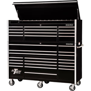 Extreme Tools® RX Professional Series 72" 12 Drawer Top Chest & 19 Drawer Roller Cabinet  Combo