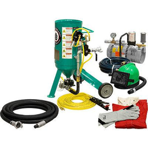 Pirate Brand 121-0510-CLP Pneumatic Pressure Release System 150 PSI 0.5 CU.FT Portable Abrasive Blast Pot /  Sandblasting Machine