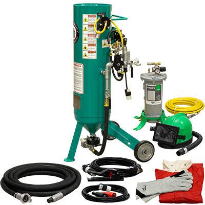 Pirate Brand 121-0530-C-EDC 12VDC Electric Pressure RElease System 150 PSI 1.0 CU.FT. Portable Abrasive Blast Pot / Sandblasting Machine