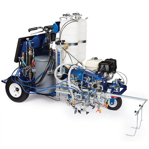 Graco LineLazer V 250DC HP Reflective Series 3300 PSI @ 2.5 GPM Self-Propelled Gas Hydraulic Airless Line Striper w/ 2 Auto Guns, 2 Tanks & LazerGuide 3000