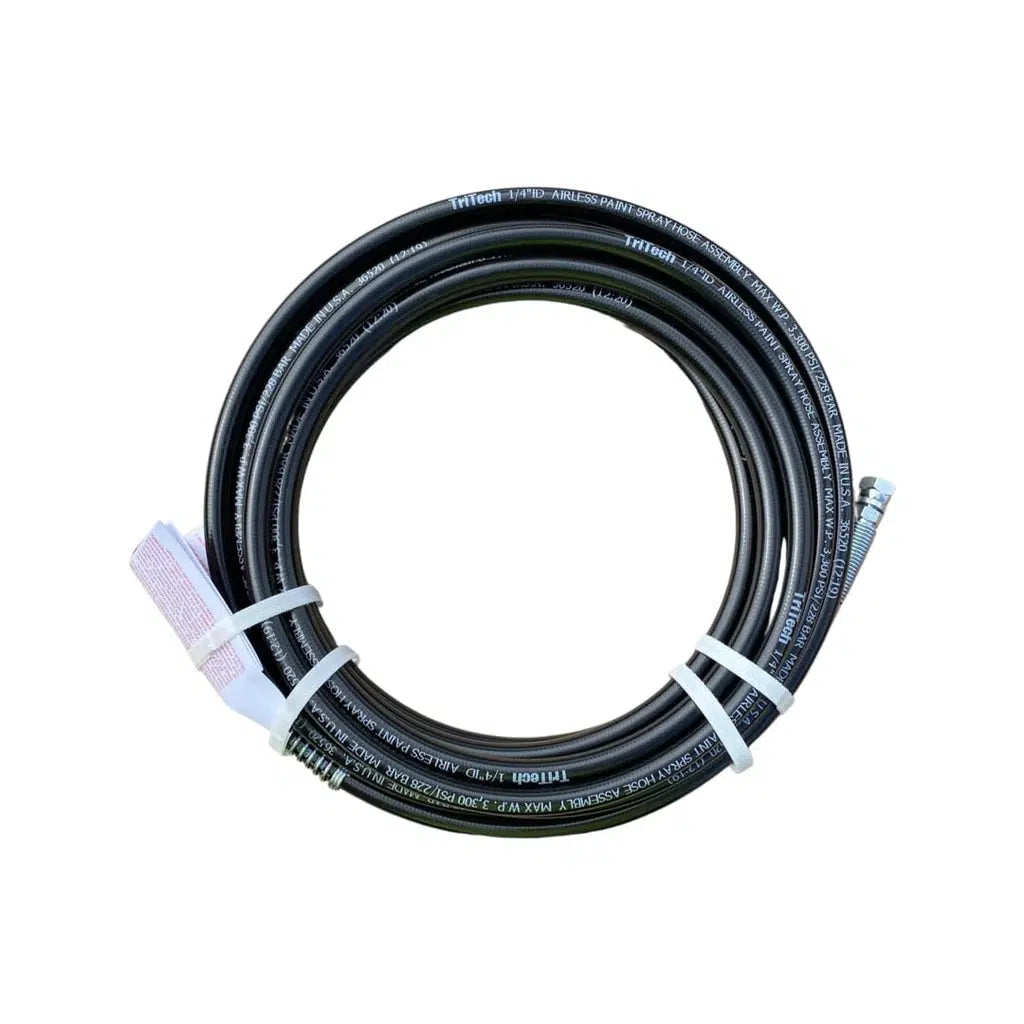 TriTech 400-116 1/4” I.D. x 25’ FBE High Pressure Airless Hose - Black