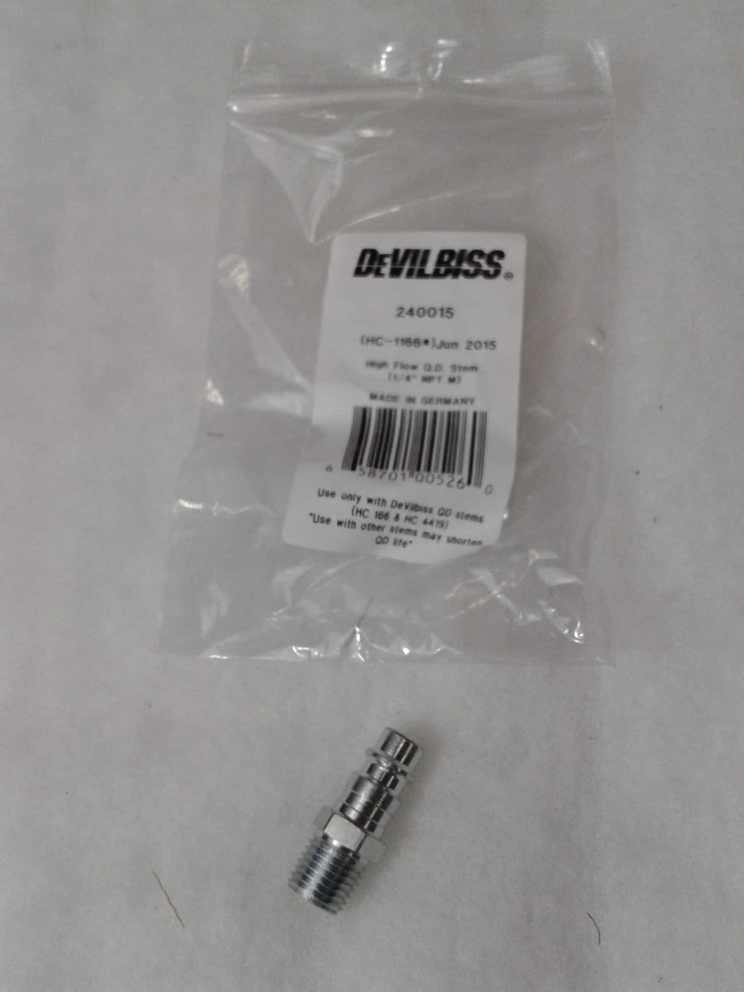 Devilbiss HC-1166 High Flow Q.D. Stem