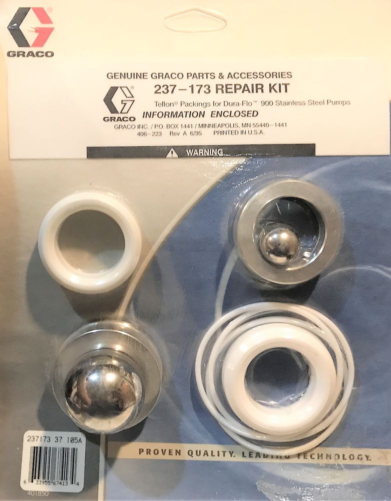 Graco 237-173 Repair Kit with Teflon Packings, stainless steel (1587543900195)