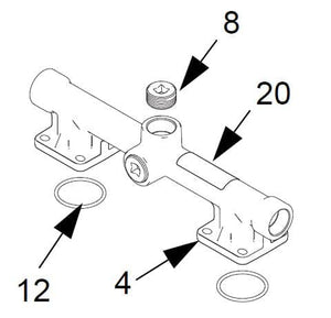 Graco 24B649 Aluminum Outlet Manifold NPT Kit