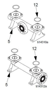 Graco 24C049 PVDF, End Flange Inlet Manifold Kit