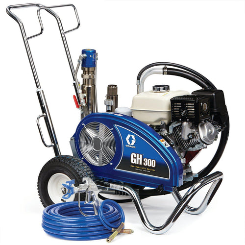Graco GH 300 Standard Series 3000 PSI @ 3.0 GPM Gas Hydraulic Airless Sprayer - Cart