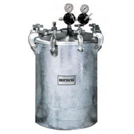 Binks 60 Gallons ASME Galvanized Carbon Steel Pressure Tank - Single Regulated & 15:1 Gear Reduced Agitator