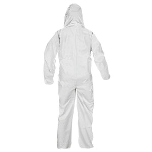 Kimberly Clark Kleenguard A45  Liquid & Particle Protection Surface Prep & Paint Apparel Coveralls - Zipper Front, Elastic Wrists, Ankles & Hood - White - 3XL - 25 Each Case